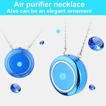 

Wearable Necklace Air Purifier Portable Mini Low Noise Remove Smell Purifier J2Y