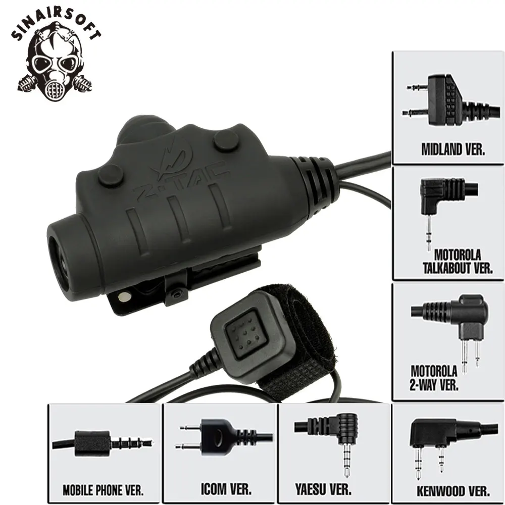 Z-TAC-Z-115-Tactical-Headset-Accessorie-Z-Tactical-U94-PTT-NEW-Version-Hunting-Noise-Reduction