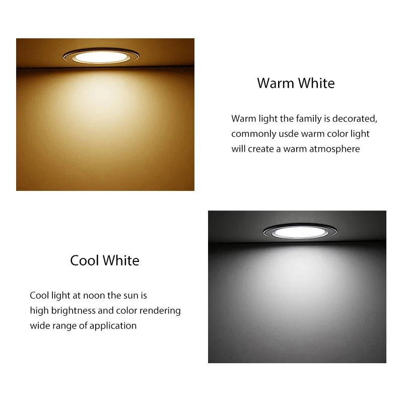 LED Downlight 5W 7W 9W 12W 15W Ceiling light AC 220V 230V 240V For Living room
