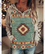 

Printed Sweater Women Fall 2021 New Fashion Loose V-neck Retro Casual Sweater