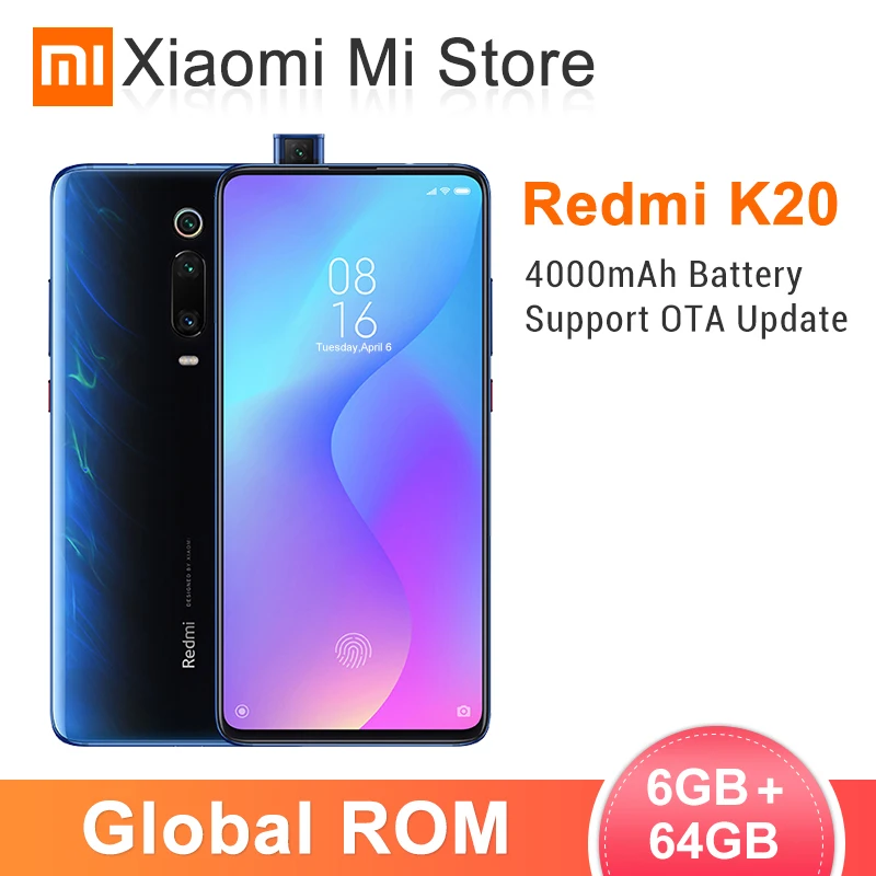 Xiaomi Redmi K20 K 20 6 ГБ 64 Гб Восьмиядерный мобильный телефон Snapdragon 730 48MP+ 20MP 4000mAh 6,3" 2340x1080 FHD