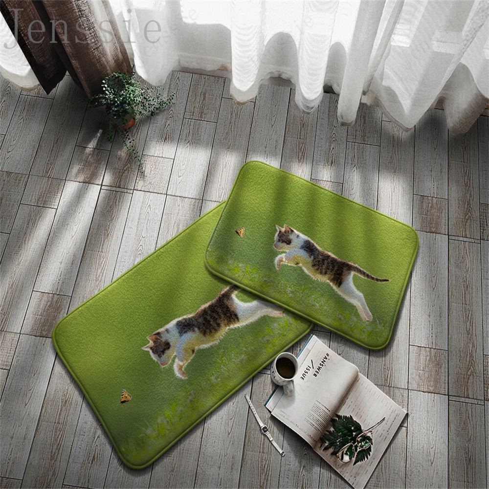 Anti-Skit Doormats Animals Soft Carpet Cat Pet 3D Printing Cute Floor Mat For Home Entrance Porch Kitchen Bedroom Decoration Rug Anti-Skit Doormats Animals Soft Carpet Cat Pet 3D Printing Cute Floor Mat For Home Entrance Porch Kitchen Bedroom Decoration Rug