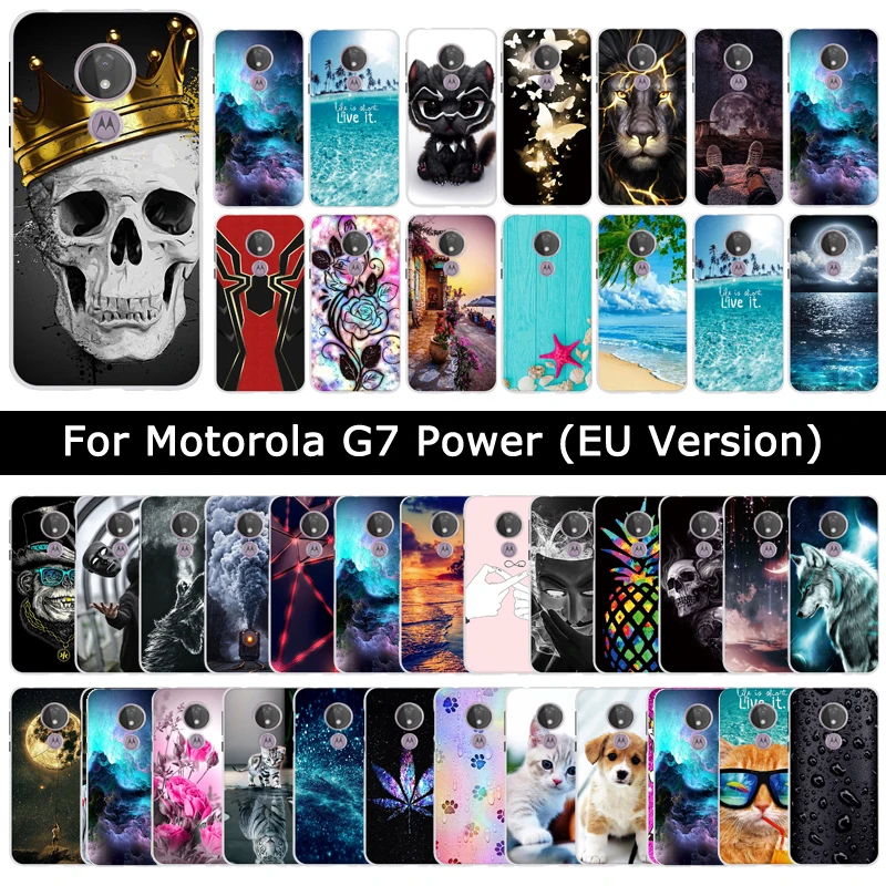 Новейший Модный чехол для Motorola Moto G7 Power с рисунком кота из мультфильма мягкий