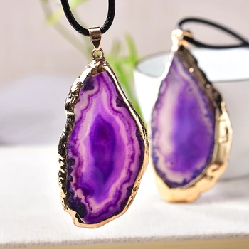 

Natural Agate Tablets Pendant Colourful Natural Quartz Healing Stone Ore Mineral For Men Women Jewelry Fashion Souvenir 1PC