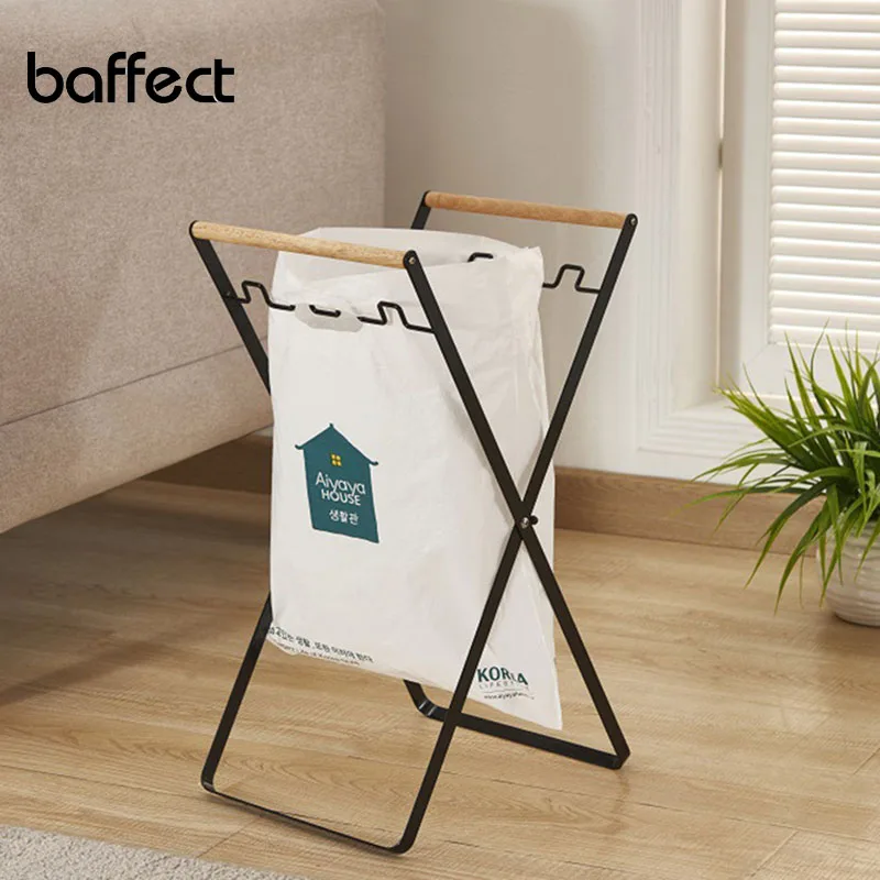 

Foldable Trash Holder Plastic Garbage Bag Stock Rack Iron Trash Hanger Stand Shelf Kitchen Storage Rack Creative Wast Bin Can
