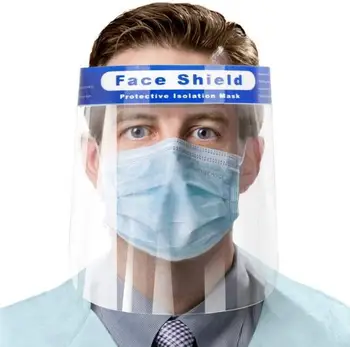 

DHL free shipment 50pcs ull Face shield Mask protective mask With Sponge anti splash mask dust saliva transparent hood head-moun