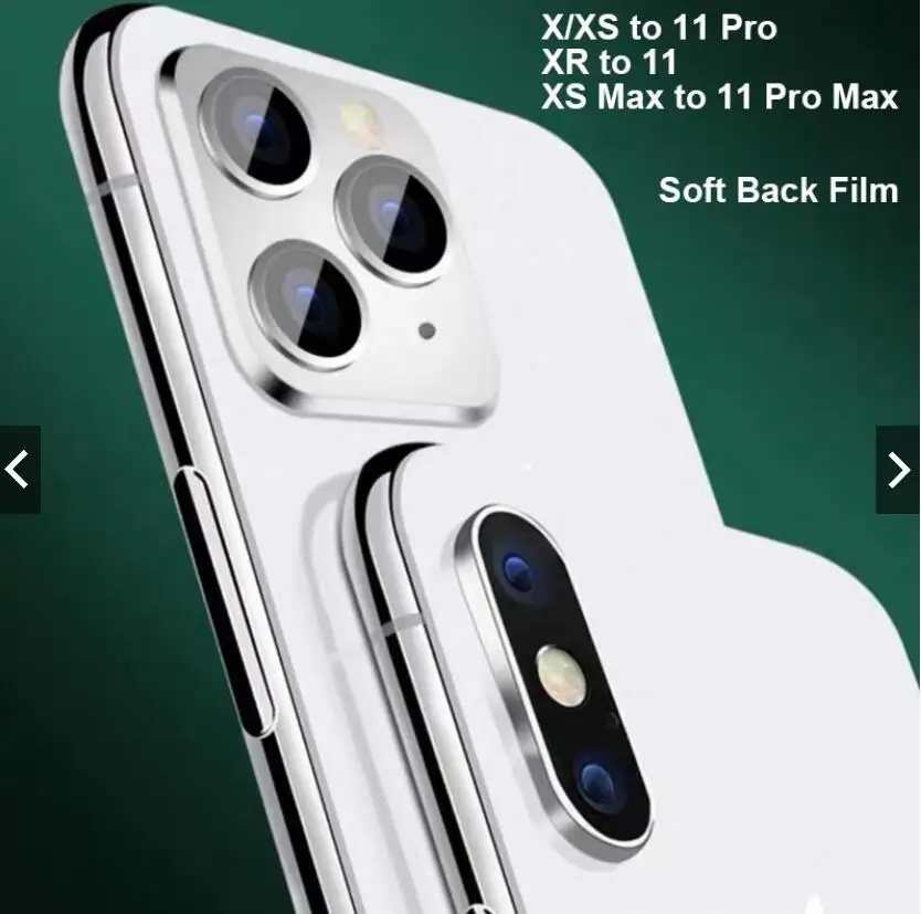 

Screen PVC Protector Film For iPhone XR Change to iPhone 11 Back Film Cover Case Soft PVC Rear Screen Protector Guard Case