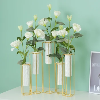

Ceramic Vase Stand Nordic Home Decorations Foldable Metal New Creative Hotel Vase Filler Luxury for Flowers Unique Wedding Party