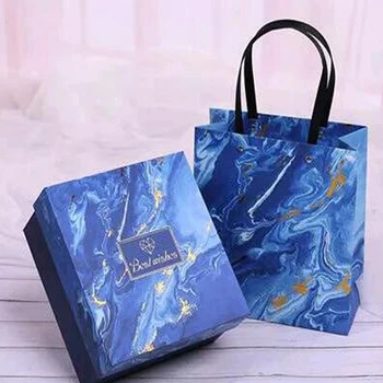 

Dreamly High-end Bronzing Marbled Star Sky Letters Gift Box Wedding Party Birthday Wallet Jewelry Candy Cardboard Paper Gift Box