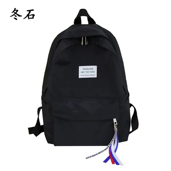 

Fashion Teenager Girl School Backpack Tassel Letter Women Backpack Travel Ribbon Women Shoulder Bag Mochilas Bagpack Backbag