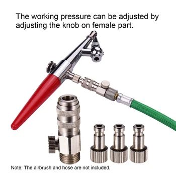 

Airbrush Quick Disconnect Coupler Release Fitting 3pcs Male Fitting 1/4 Inch BSP Female Compatible with Paasche Airbrush