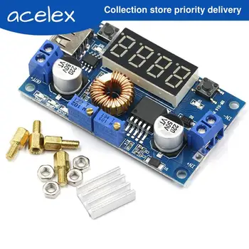 

DC-DC 5A Digital LED Drive Lithum Battery Charger Module CC/CV USB Step Down Buck Converter With Voltmeter Ammeter