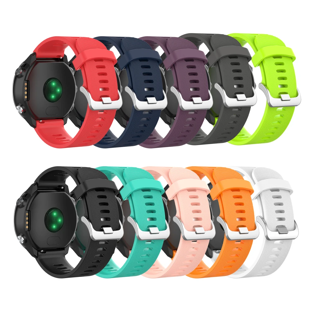 20 мм спортивный силиконовый ремешок для часов для Garmin Forerunner 245 245M 645 Vivoactive 3 умный браслет часы полоса красочный браслет