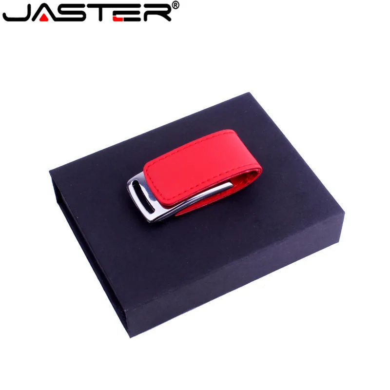 JASTER металлический кожаный usb+ Подарочная коробка usb флэш-накопитель 4 ГБ 8 ГБ 16 ГБ 32 ГБ 64 Гб карта памяти U диск