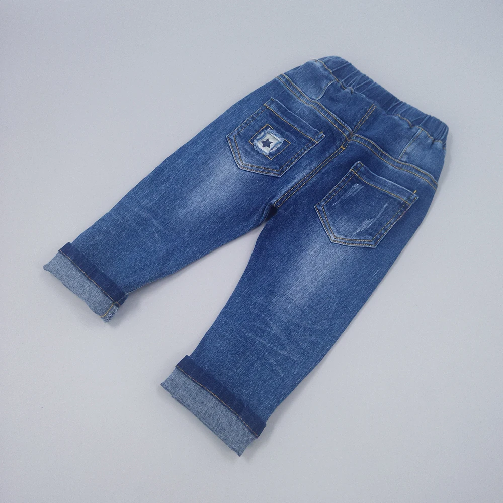 Высококачественные джинсы на весну-осень для мальчиков и девочек; мягкие эластичные длинные джинсовые штаны; bebe; брюки; детская одежда; одежда для малышей