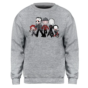 

Mens Pullovers Sweatshirt Hoodies Horror Movie Jumper Tops Hoody Crewneck Jason Clown Saw Halloween Fleece Warm Tops Tracksuits