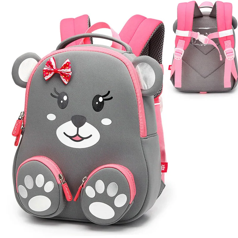 

3D Lovely Bear School Bags for Girls Cute Animals Design Fashion Kids School Backpacks Children Schoolbag Mochila Infantil