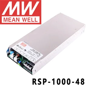 Оригинал Mean Well RSP-1000-48 Meanwell 48 В/0-21A/1008 Вт одиночный выход с функцией PFC 1U низкопрофильный источник питания