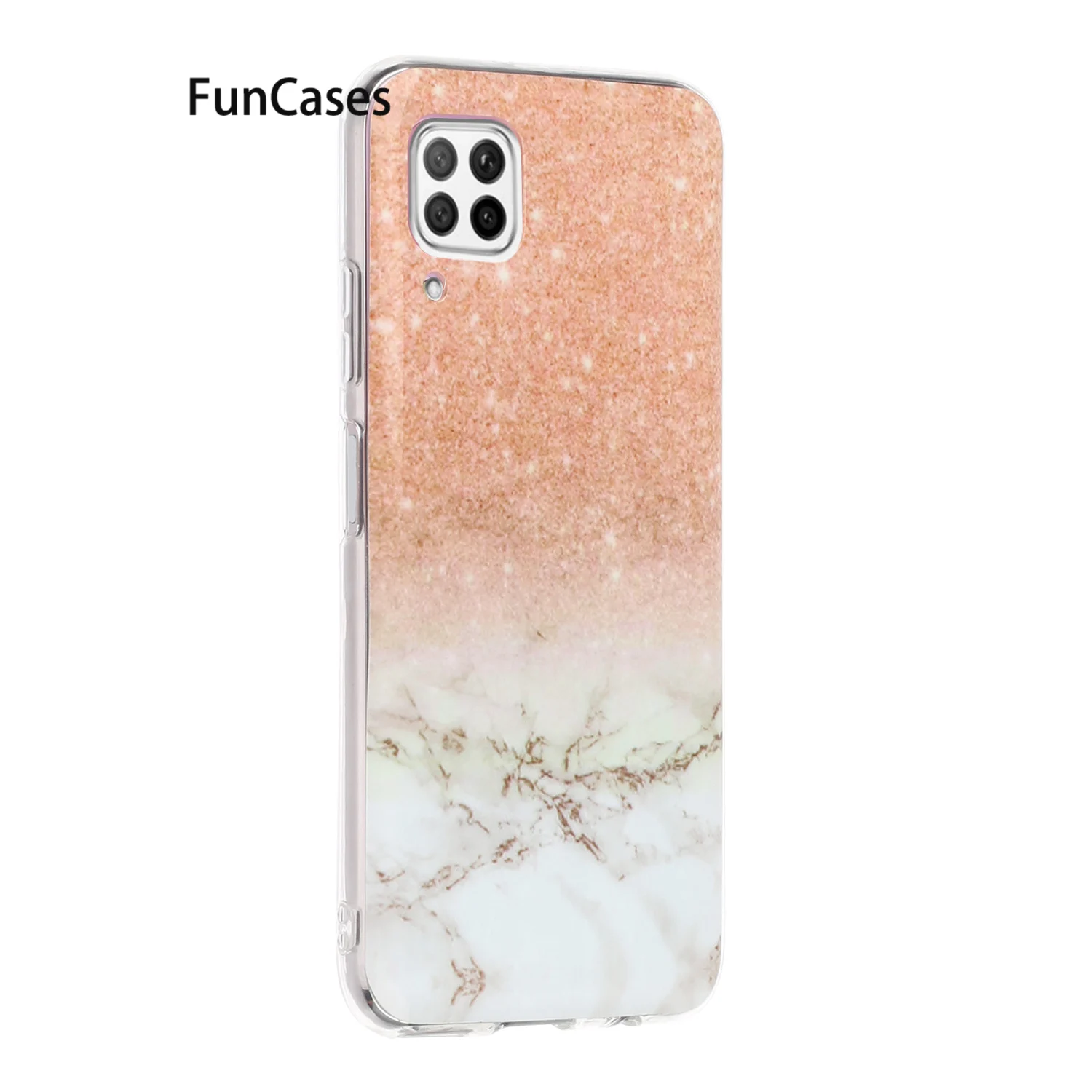 Mawar Emas Lembut TPU untuk Huawei P40 Huawei Telepon P40 Lite Mate 20 Kehormatan 8C Y5P Y7P 5G 8X Y6P P Smart 2020 Ponsel Kasus