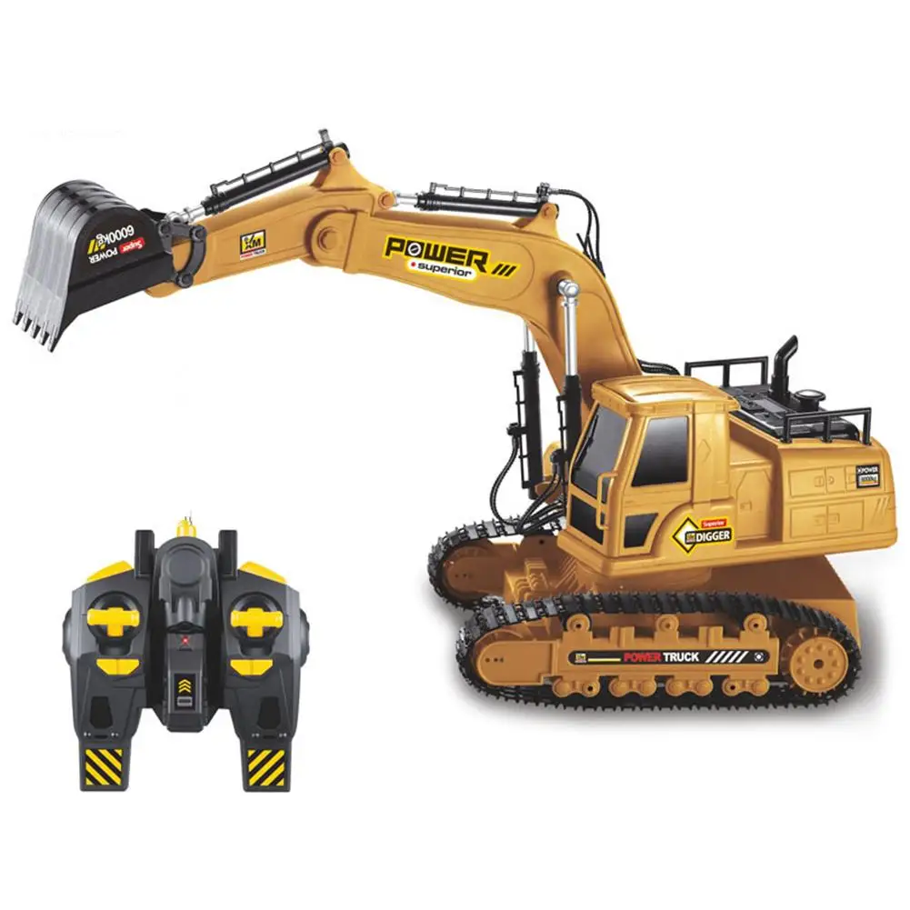 

1:18 2.4GHz Remote Control Engineering Excavator 10 Channels 680 Degrees Rotation Workbench Electric Digger Toys For Children
