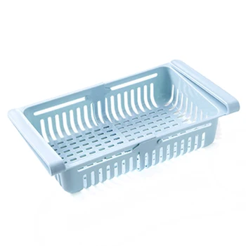 

Retractable Drawer Type Refrigerator Container Box Food Fruit Organizer Basket Fridge Storage Bins BJStore
