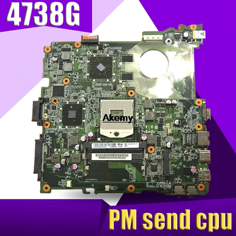 

For Acer aspire 4738 4738G 4738Z 4738ZG Laptop Motherboard DA0ZQ9MB6C0 MBRBL06001 HM55 DDR3 HD4500 Free CPU