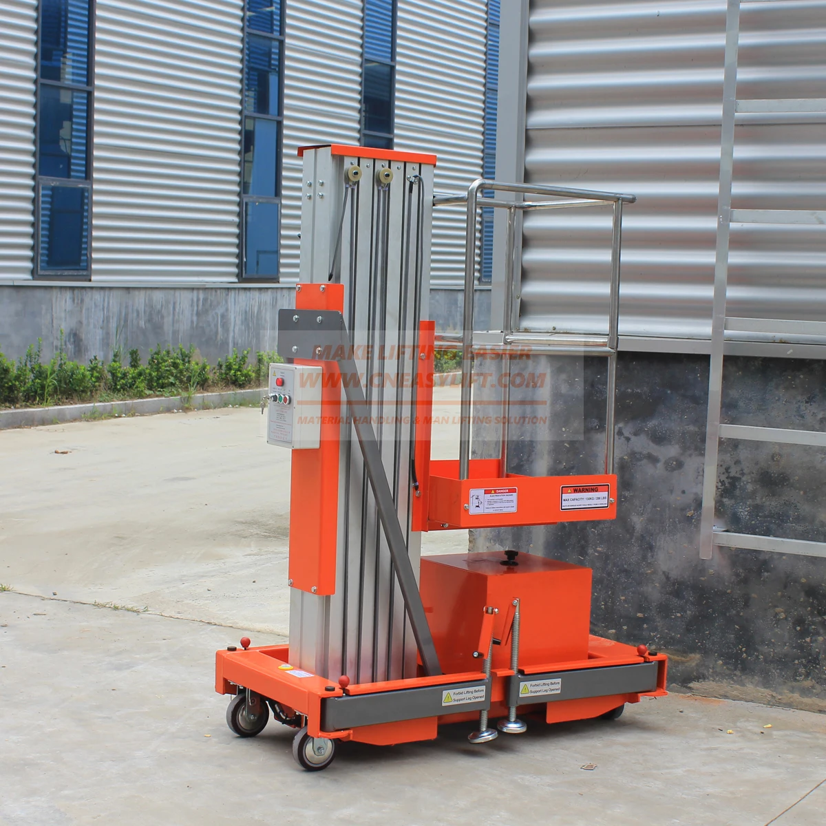 Electric Ladder Lift Vertical Lift Ladder For One Man Window Cleaning