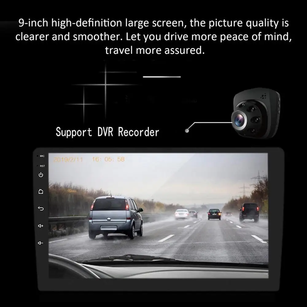 

9Inch Android Universal Car Stereo Radio Dvd Player Navigation Car Gps Wifi Mp5 Car Player Rear Camera