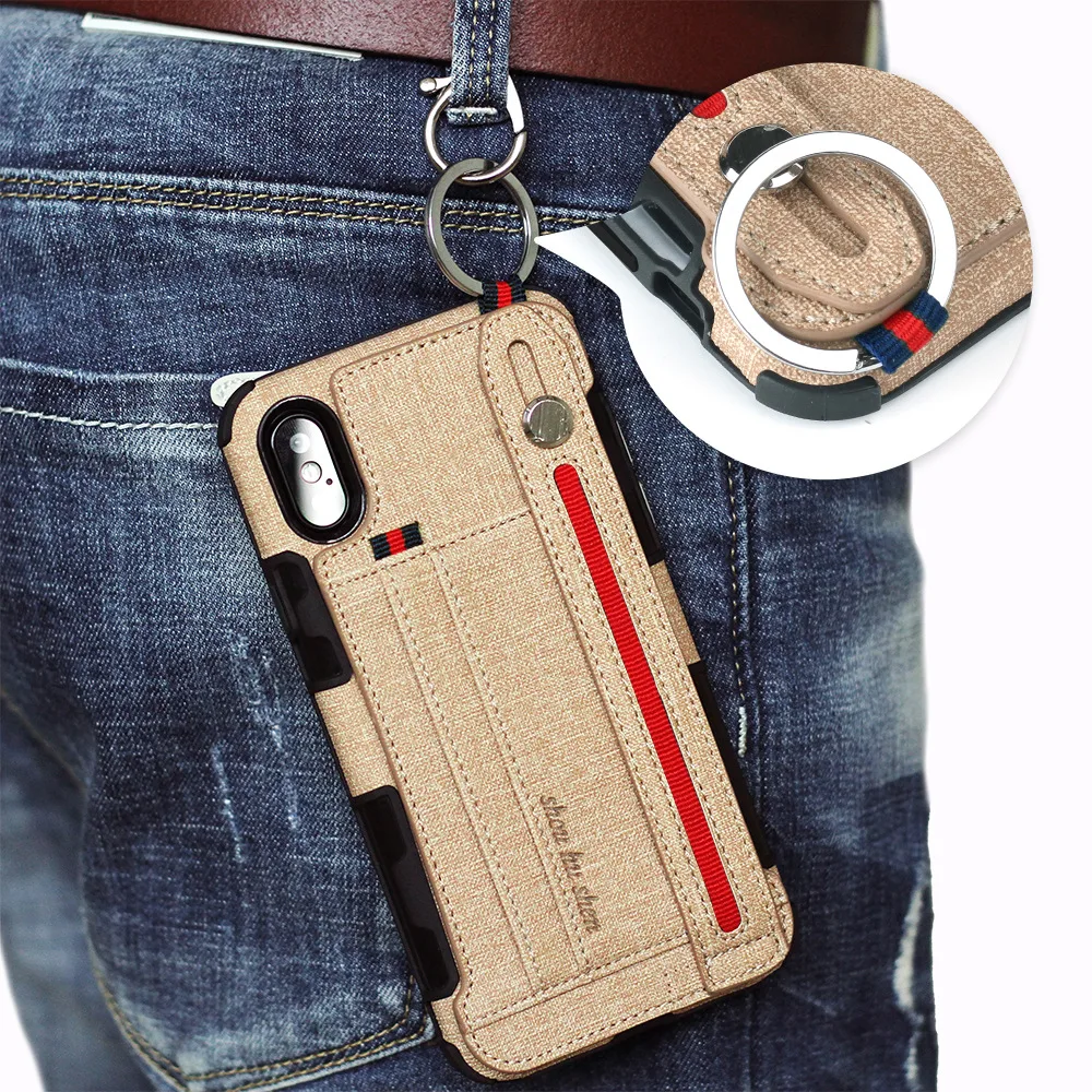 Kerfyte Роскошный чехол для телефона для Iphone X Case задняя крышка чехол для Iphone 8 Plus для Iphone Xs Max Чехол держатель чехол для телефона с поясом