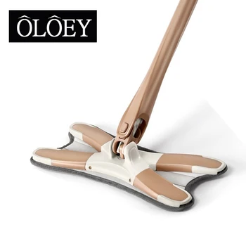 

Household Cleaning Wood Ceramic Tiles Tools X-type Microfiber floor mop replace cloth hand free wash Manual Extrusion Flat Mops