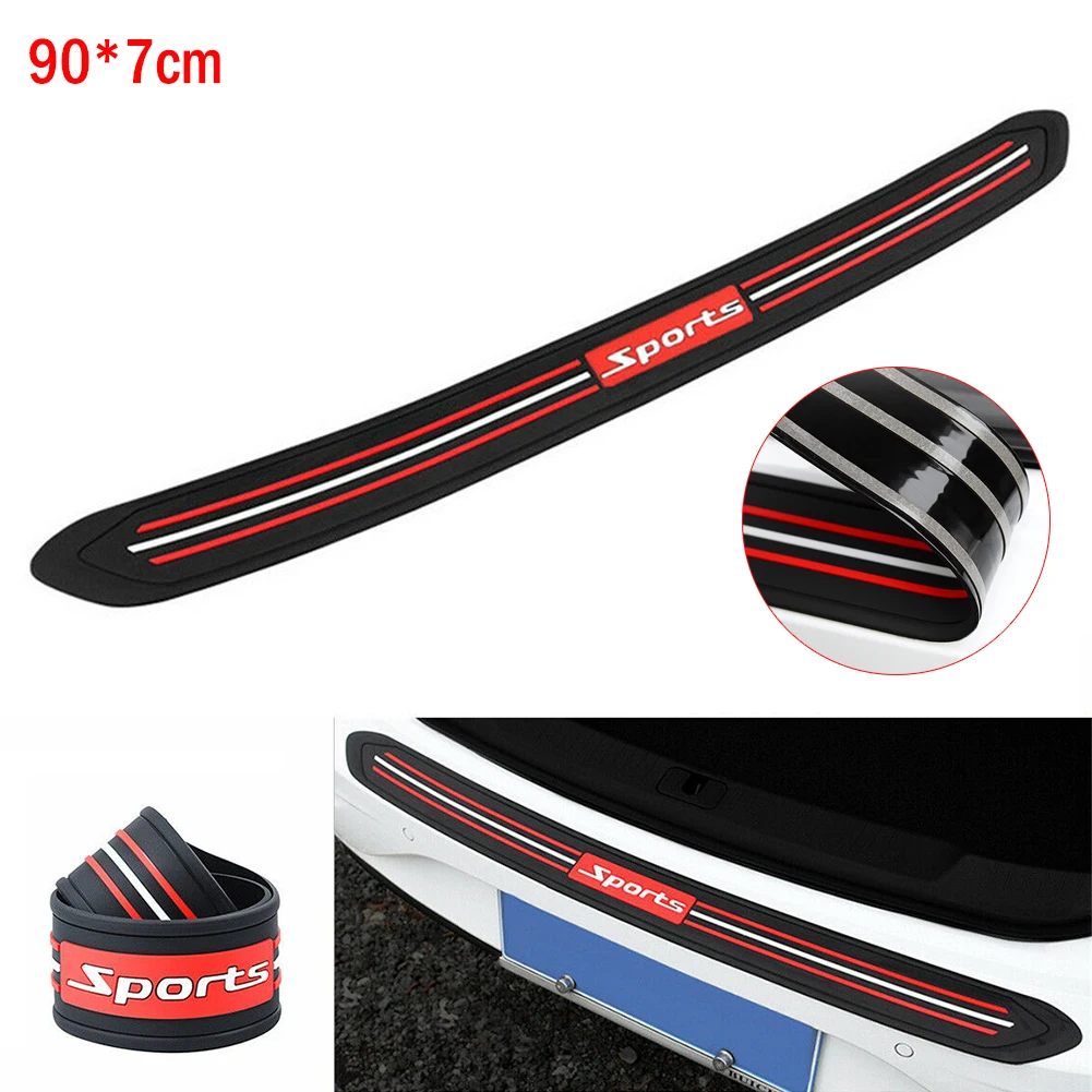 

Rubber Car Rear Bumper Guard Protector Trim Strip Auto Car Bumper Anti Scratch Protection Mouldings Sticker Car Styling 90*7cm