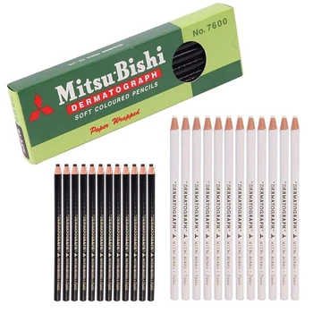 

12pc Microblading Eyebrow makeup Accessories Tattoo Supplie Makeup Pencil Positioning Black Dermograph Mitsbishi UNI Marker