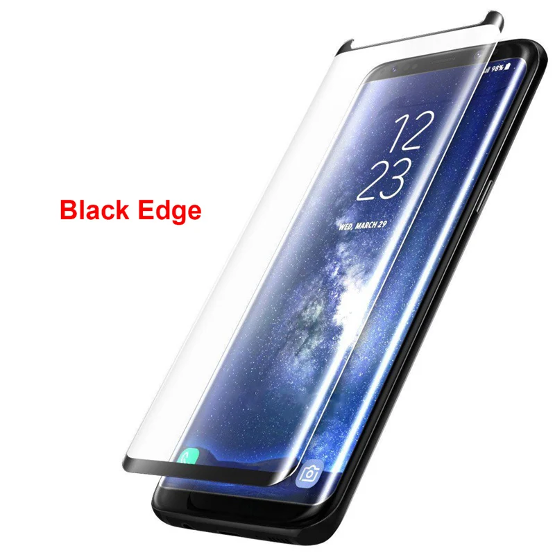 9H изогнутый край закаленное стекло протектор экрана для Samsung Galaxy S8 S9 Plus S7 Edge/ Note 8 9