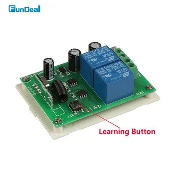 

433Mhz Universal Wireless Remote Control Switch DC 12V 10A 2CH Relay Receiver Module For DC Motor Forward and Reverse Controller