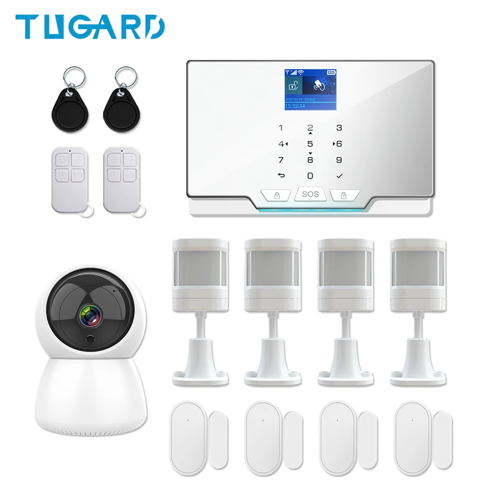 TUGARD 433Mhz Wireless Home WIFI GSM Security Alarm System Kit with