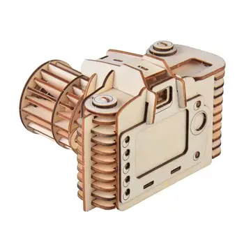 

Camera Decoration 3D Wooden Puzzle Kids Educational Toys DIY Wooden Puzzles Jigsaw Model Toys For Children