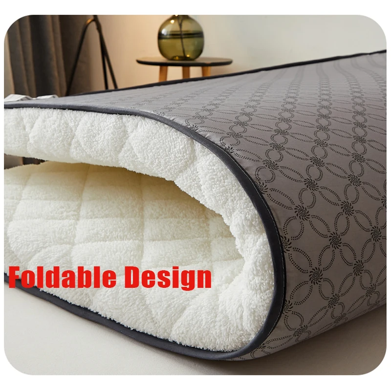 Floor Tatami Keep Warm In Winter Mattresses Foldable Lambswool Matress 3-4cm Thicken Bed Mat for Single Double King Queen Size
