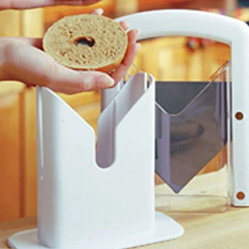 Bagel Cutter Slicer Guillotine Action Blade Holder Knife Biter Kitchen