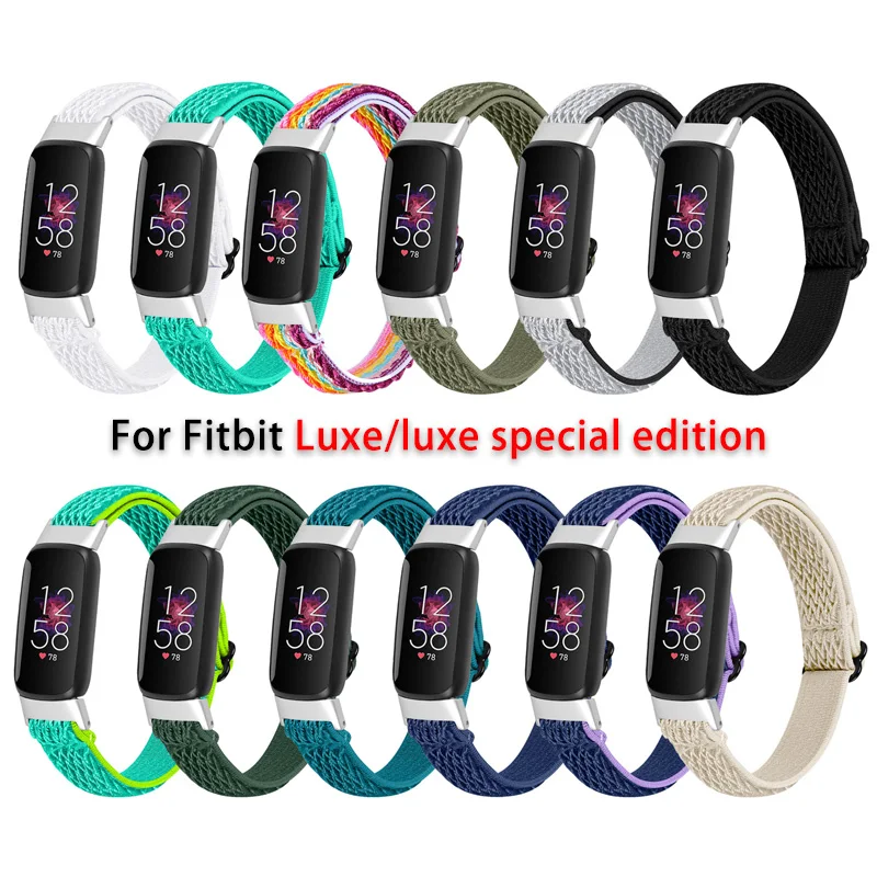 

Эластичный нейлоновый ремешок для умных часов Fitbit Luxe, Плетеный Регулируемый браслет correa для Fitbit Luxe Special Edition, аксессуары