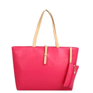 Женская модная повседневная кожаная сумка на ремне на молнии, большие сумки для женщин, элегантная женская большая сумка - Цвет: rose