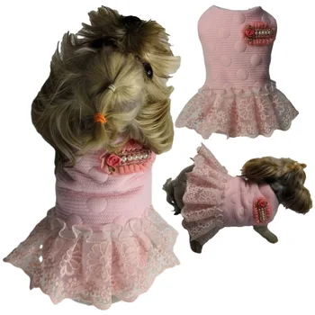 

2020 Autumn and Winter New Style Soft Pink Pet Clothes Pet Supplies Padded Dog Clothes