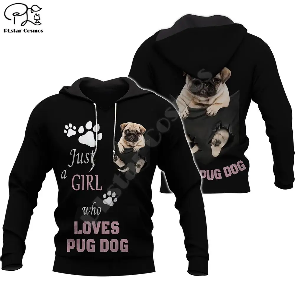 

PLstar Cosmos Animal Pug Dog Kawaii Retro Funny Camo Long Sleeve Streetwear Unisex 3DPrint Zipper/Hoodies/Sweatshirts/Jacket A12
