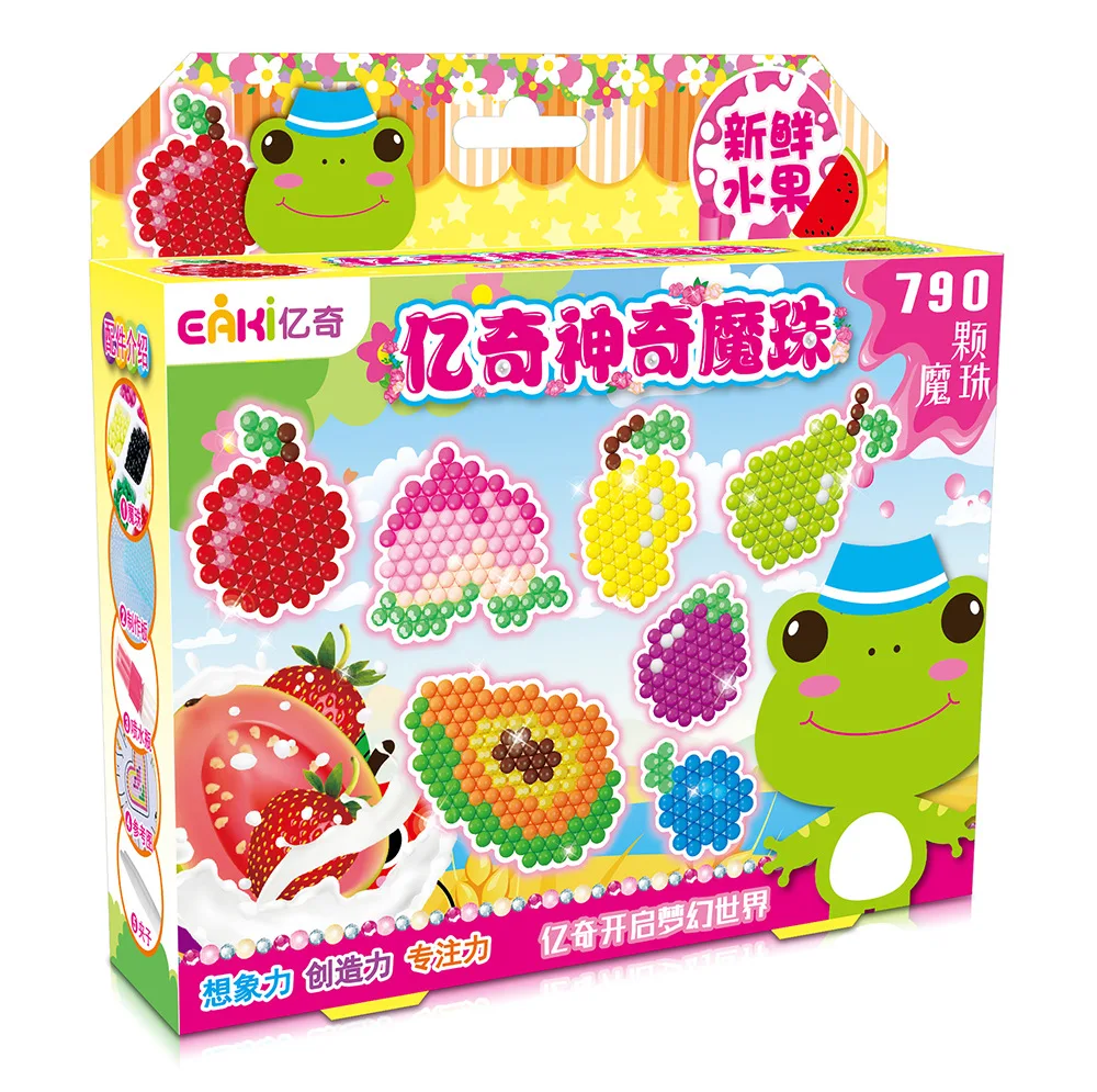 SWK1030 EAKI Magic Kids Bean Puzzle Игрушка водорастворимый ручной работы липкие бусины модель игрушки мультфильм Diy искусство ремесла детские подарки - Цвет: SWK1030