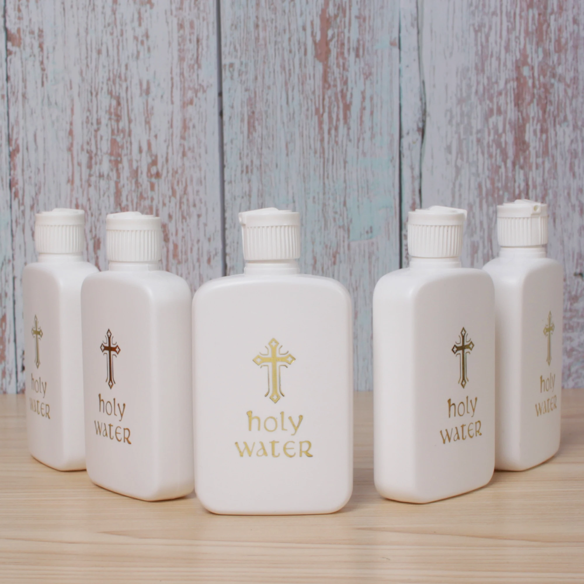 100ml Easter Plastic Water Bottle Religious Articles Easter Holy Water Bottle With Gold Blocking Holy