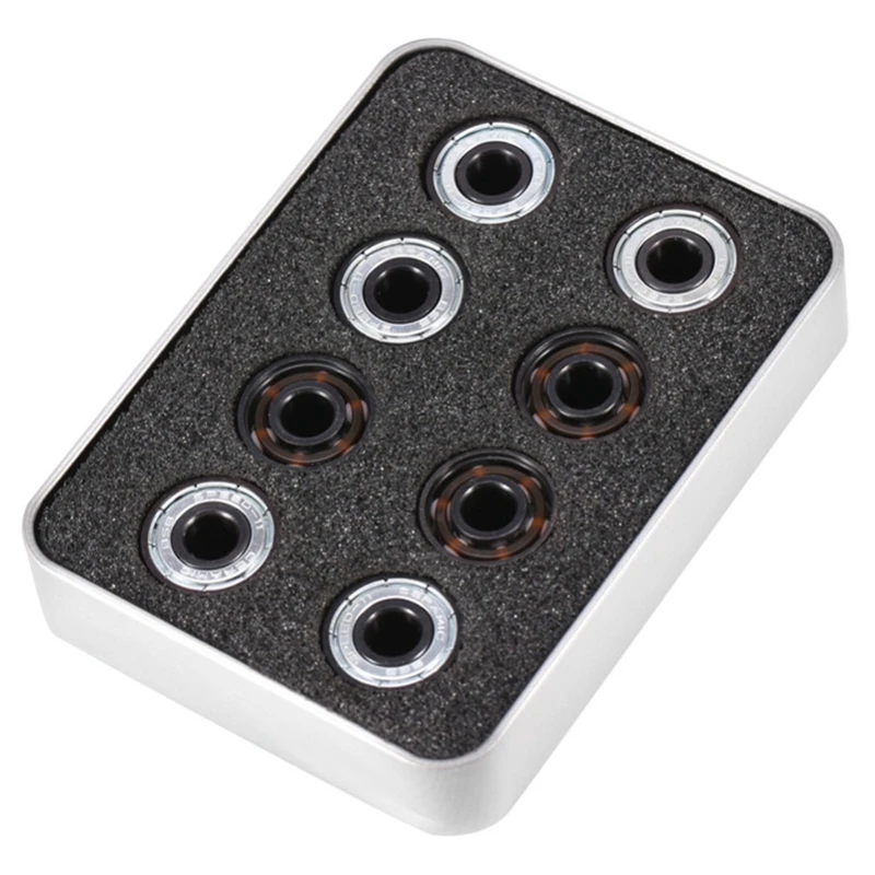 Xinrub Miniature Bearing, 16Pcs / Set High Speed Roller Bearing 608 Inline Skate Plate Ceramic Plate In One Face