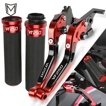 

For Honda VT250 VT 250 MC20(SPADA) Motorcycle Accessories CNC Folding Extendable Brake Clutch Levers Handlebar Hand Grips Set