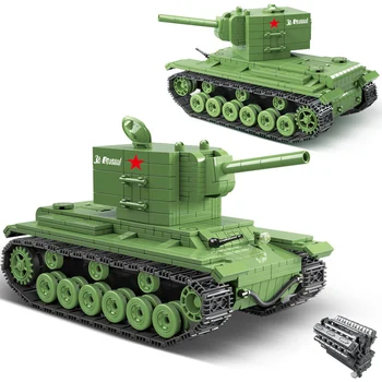 

WW2 Soldier Police Weapon 818PCS Military Soviet Russia KV 2 Tank Building Blocks Compatible City Bricks Toys for Boys