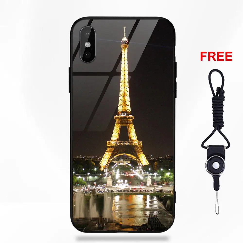 Omdnwd полная луна в Эйфелевой башне Парижа для Apple iPhone 5 5C 5S SE 6 6S 7 8 Plus X XS Max XR