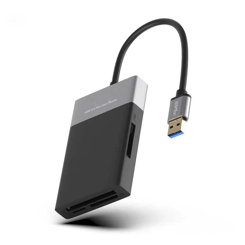 USB 3,0 CF адаптер для карт памяти SD концентратор-Картридер для чтения карт одновременно для SD/TF/CF/XQD