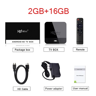 2GB 16GB ТВ-приставка ZKMAGIC Android 9,0 H96Mini H8 Rockchip RK3328 1 ГБ 8 ГБ 16 ГБ Android box 2,4/5,0G WiFi Google Play Android Tv box - Цвет: 2GB 16GB